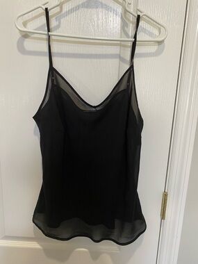 Classic Black Sheer Spaghetti-Strap Cami